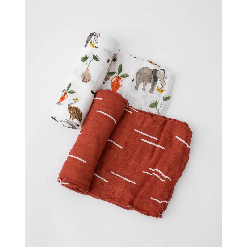 Little Unicorn Deluxe Muslin Swaddle Blanket Set – Safari Social