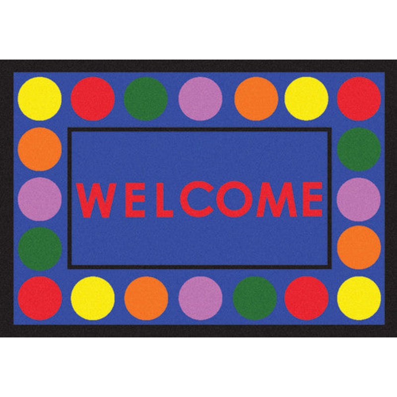 Lots of Dots Welcome Mat, 2’8″ x 3’10”, Primary