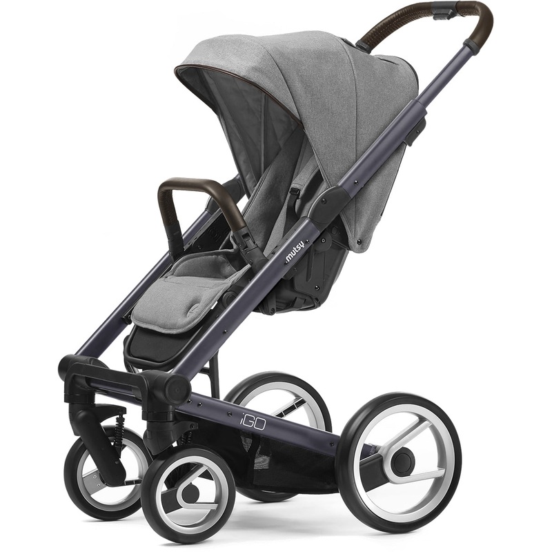 Mutsy Igo Stroller, Farmer Collection – Dark Grey/Mist
