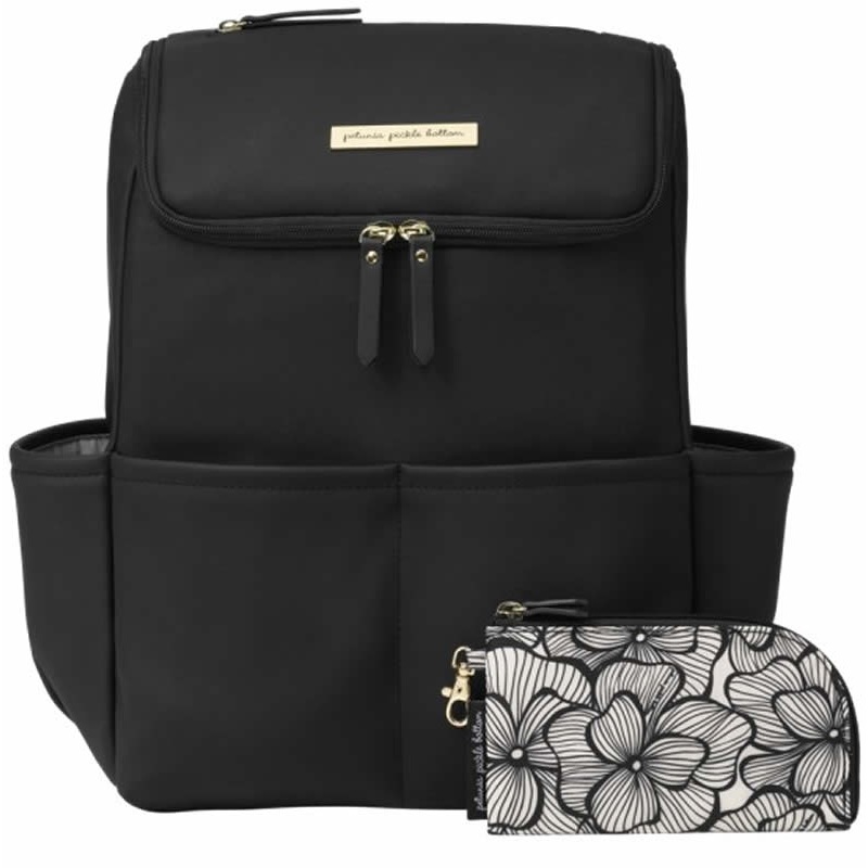 Petunia Pickle Bottom Method Backpack Diaper Bag – Black Matte Leatherette
