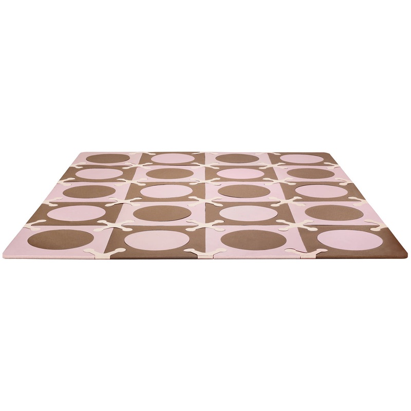 Skip Hop Playspot Interlocking Foam Tiles – Pink / Brown