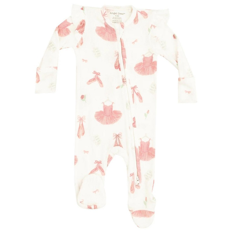 Angel Dear 2 Way Zipper  Ruffle Sleeves Footie