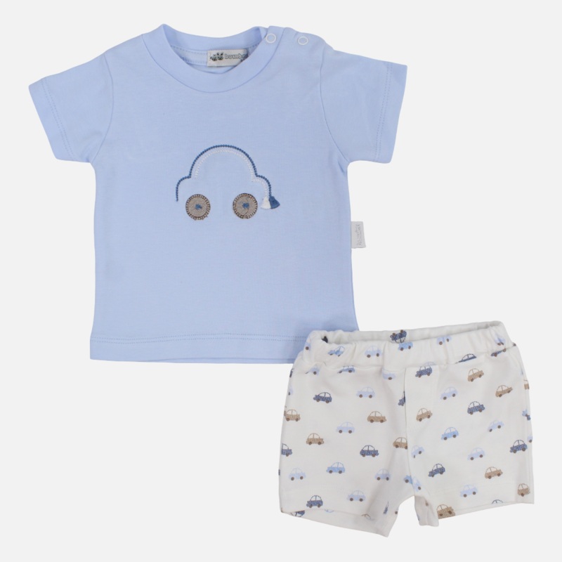 Baby Boys 2-Piece Cotton Outfit Set  Car Print