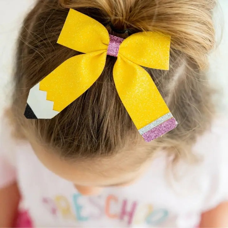 Coquette Pencil Bow Clip – Hair Bows – Back To School