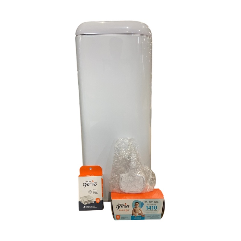 Diaper Genie Platinum Pail Gift Set, Lily White
