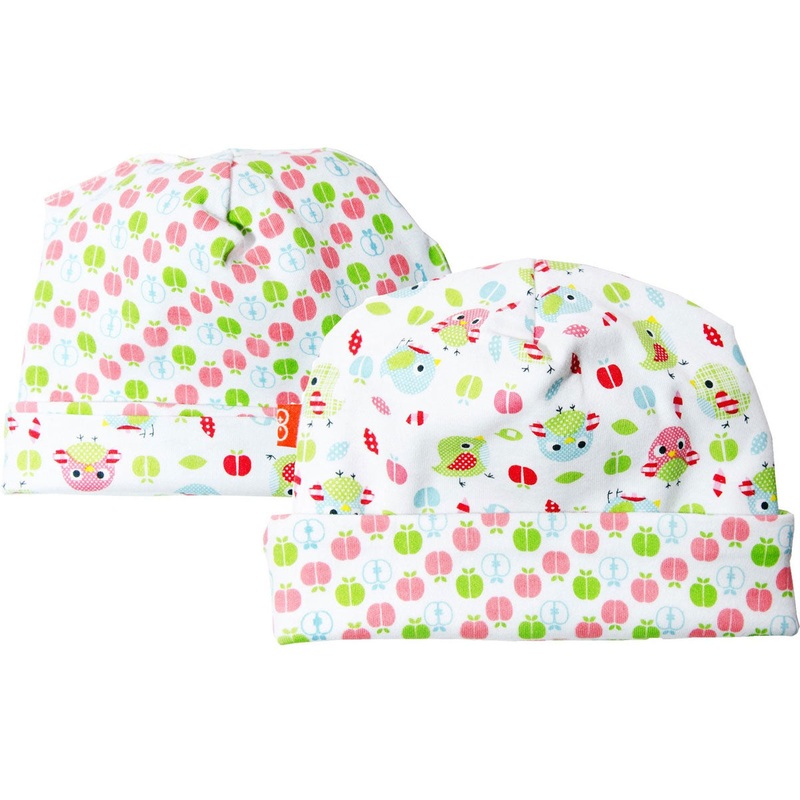 Magnificent Baby Reversible Hat – Girl’s Birds / Apple