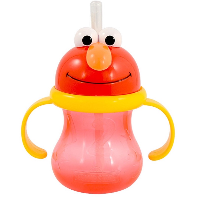 Munchkin Sesame Street Elmo Straw Cup, 8 oz – Red/Red