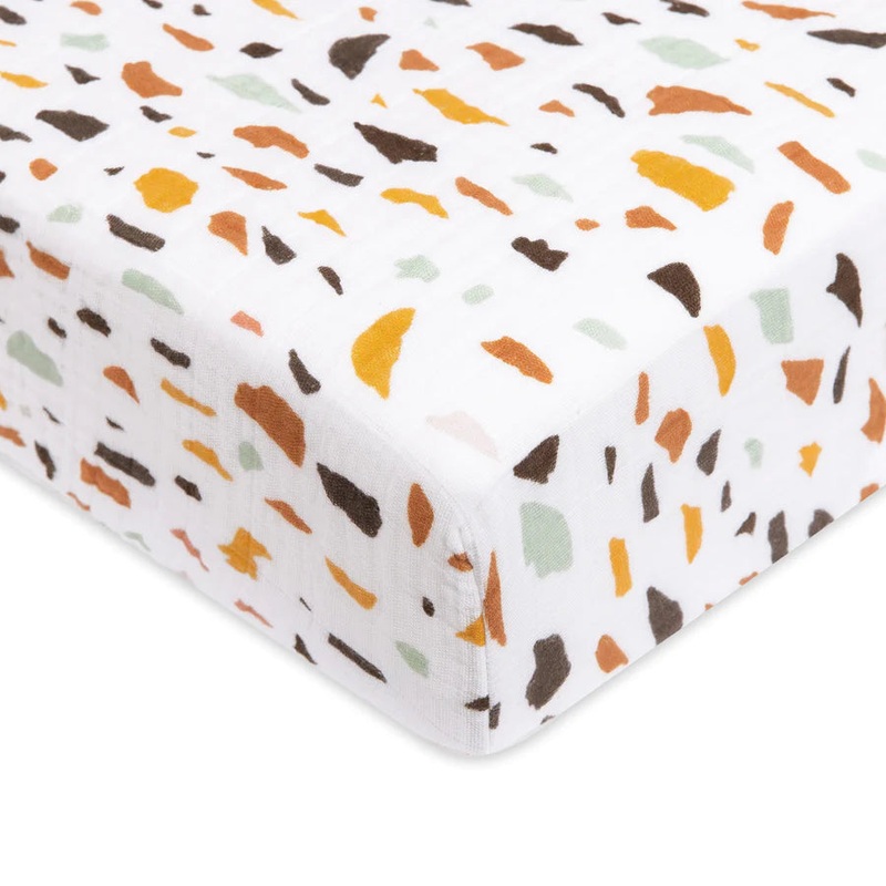 Muslin Crib Sheet – Terrazzo