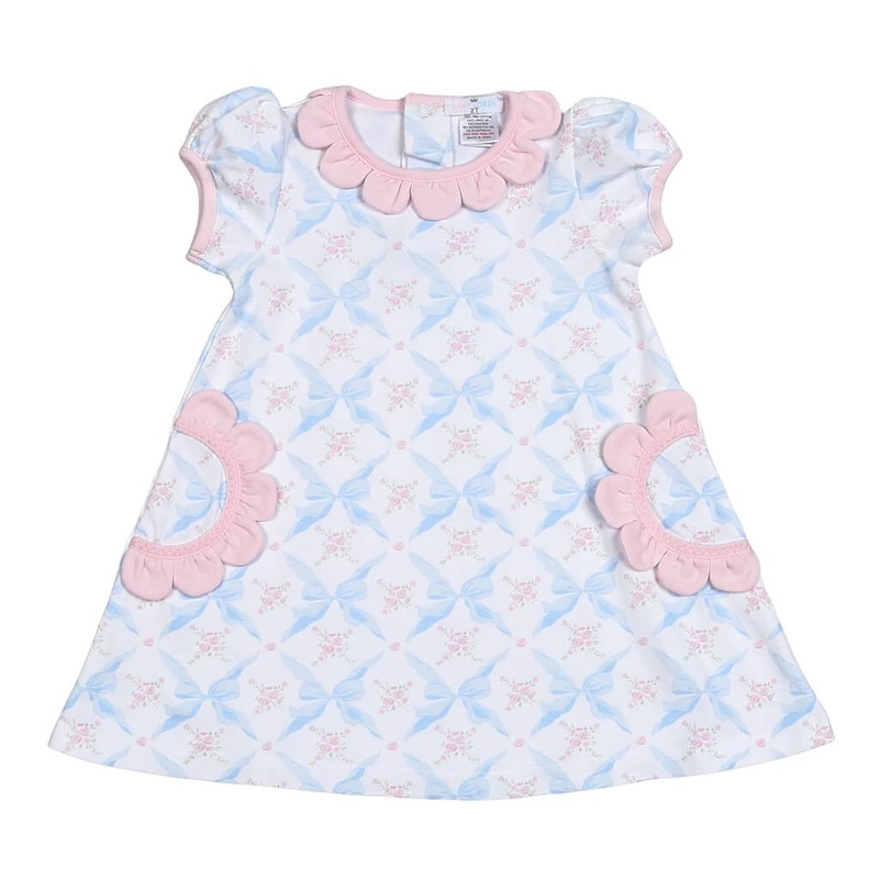 Pima Dress Blue Bows