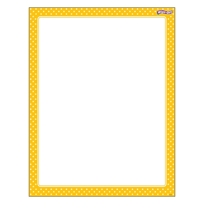 Polka Dots Yellow Wipe-Off Chart