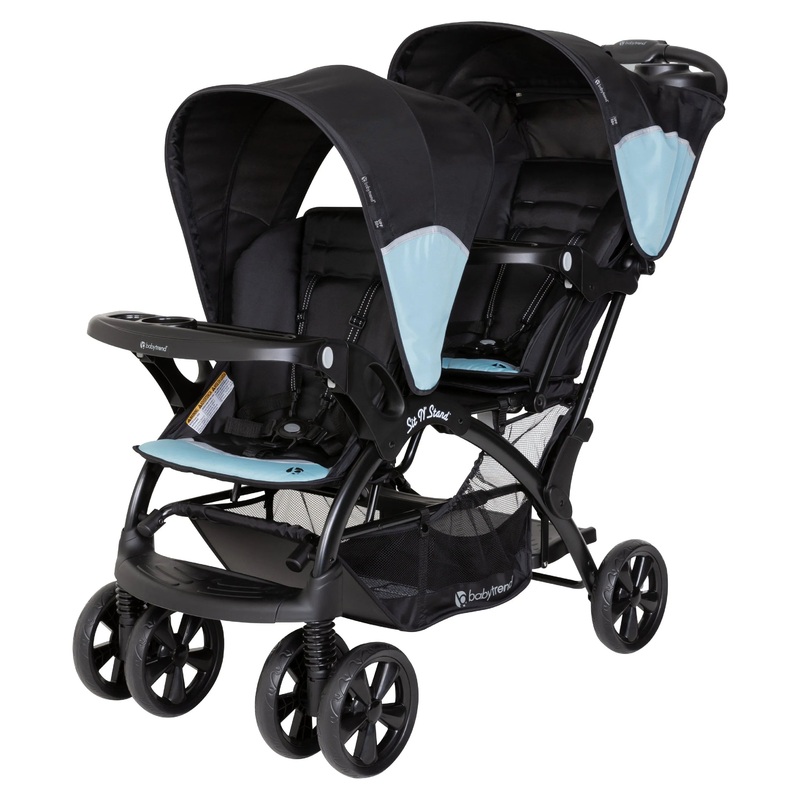 Baby Trend Sit N’ Stand Double Stroller – Desert Blue (See Description)