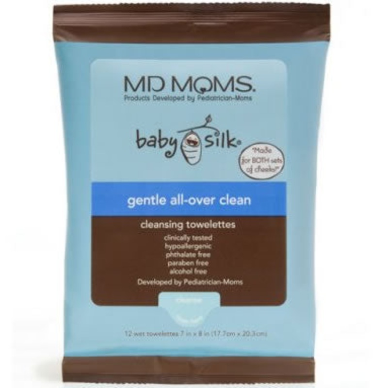 MD Moms Gentle All-Over Clean Cleansing Towlettes, Travel Size, 12 ct