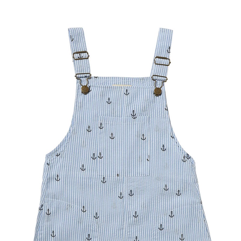 Seersucker Woven Buckle Overalls  Galleon Anchor