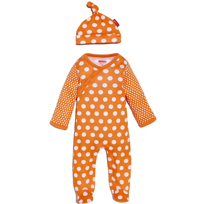 Skip Hop POP Print Footie & Hat Set – Tangerine (9 Months)