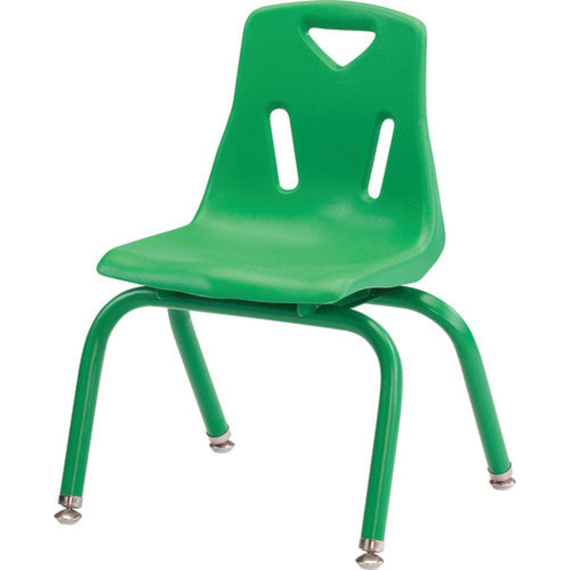 Berries Stacking Chair with Powder-Coated Legs – 10″ Ht – Green