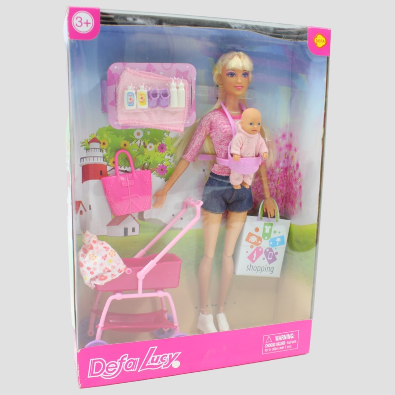 Defa Lucy & Baby Doll Playset  30 cm Doll with Accessories
