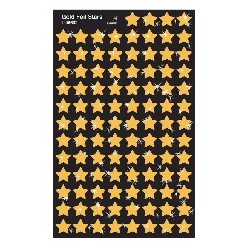 Gold Stars superShapes Stickers  Foil