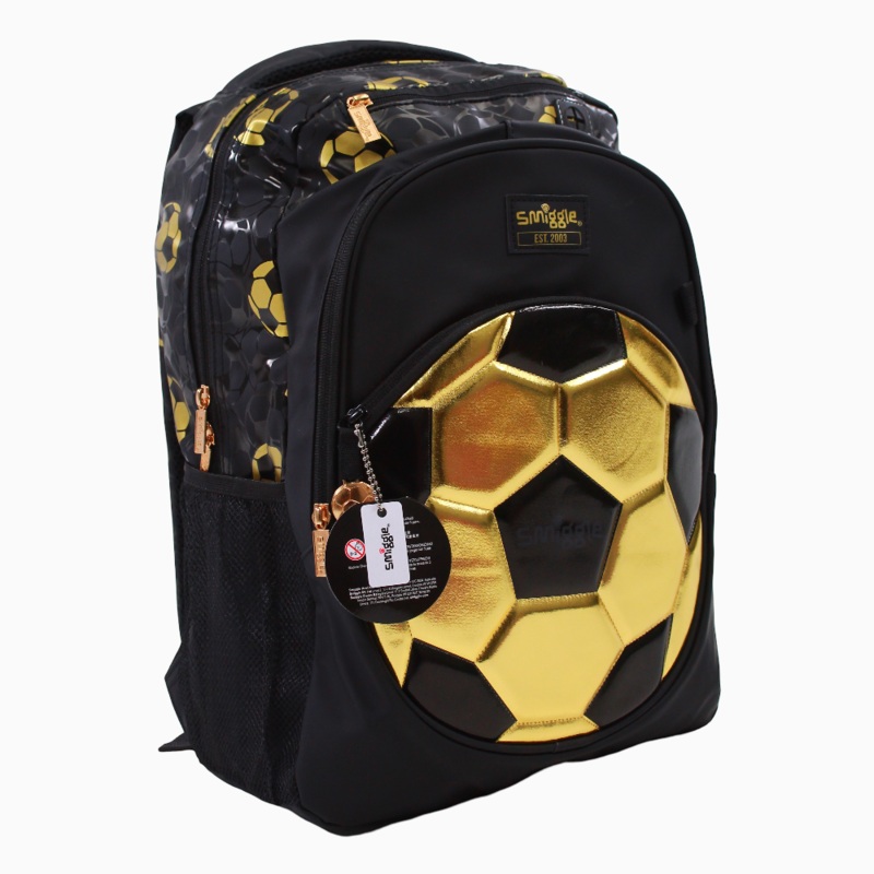 Golden Football Backpack – Black (17 Inches)