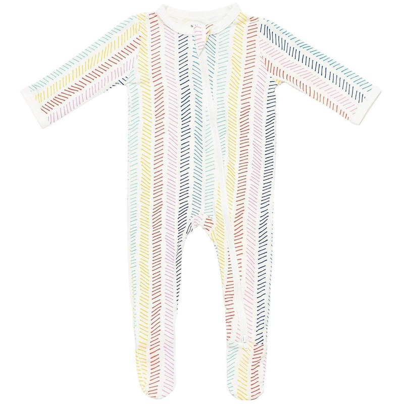 Kyte Baby Printed Zippered Footie – Herringbone (3-6 months)