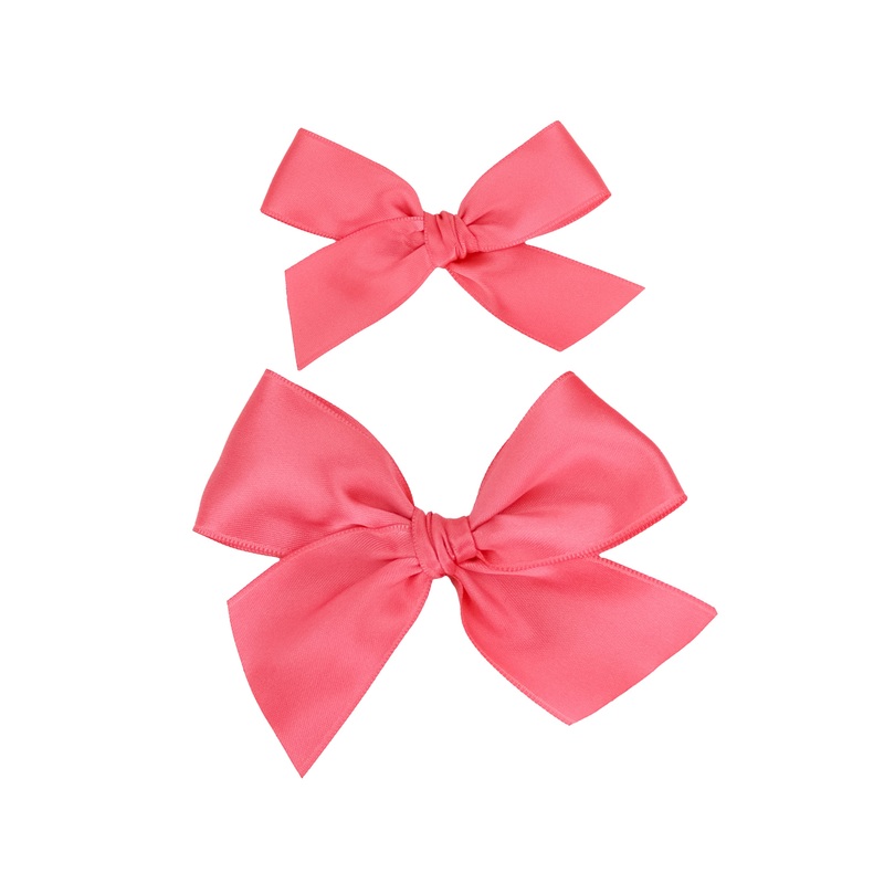 Satin Bow – Melon Clip
