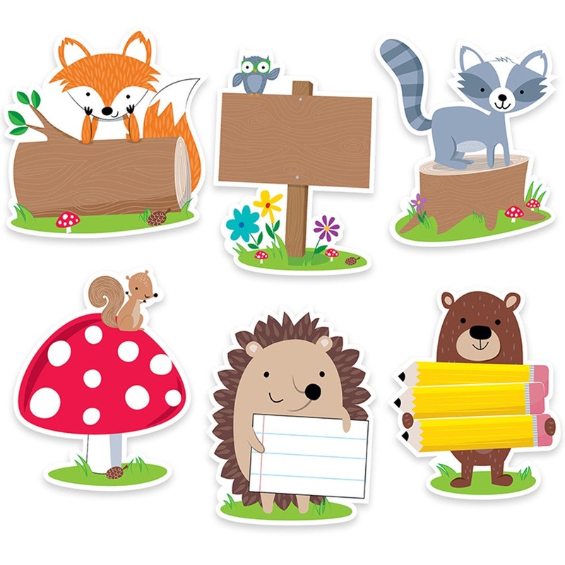 Woodland Friends 6″ Designer Cut-Outs, 36/Pack