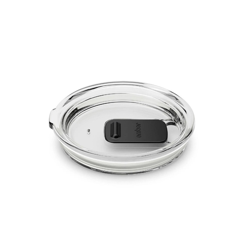 14oz Sliding Lid: Black & Clear Plastic Drinkware Accessory for Cold Beverages