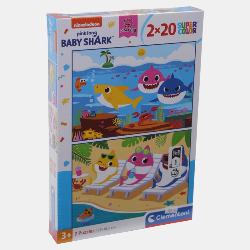 2 Baby Shark Puzzles – 20 Pcs Each