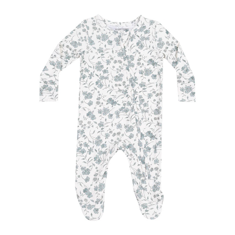 2 Way Zipper Footie Baby’s Breathe Floral