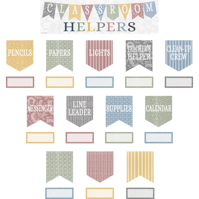 Classroom Cottage Classroom Helpers Mini Bulletin Board Set