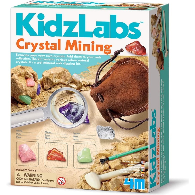 Crystal Mining Kit – DIY Geology Science Dig Excavate Gemstones Minerals