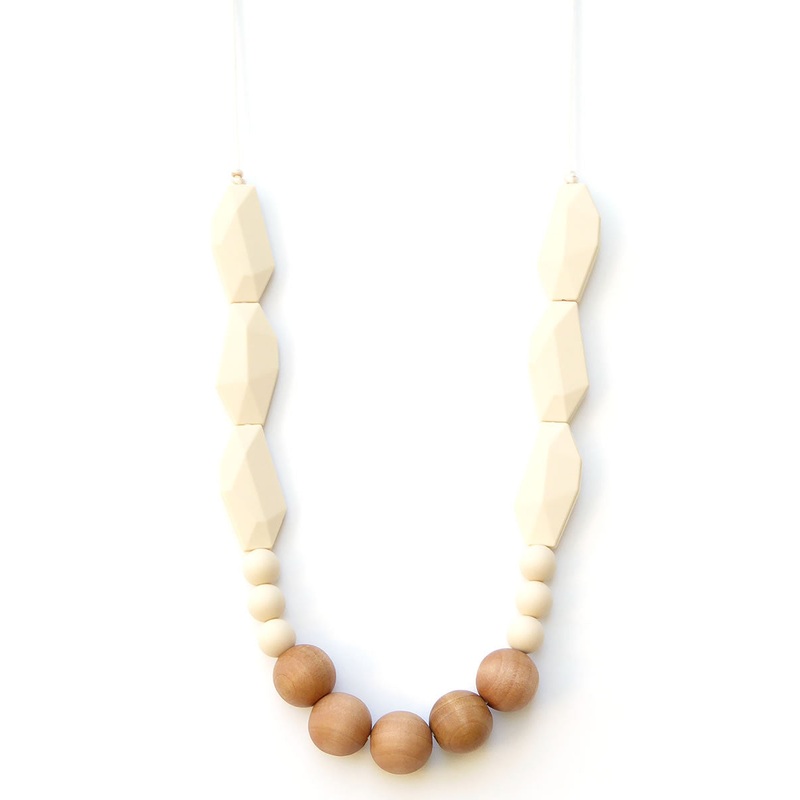 Loulou Lollipop Joan Wood Statement Necklace – Beige