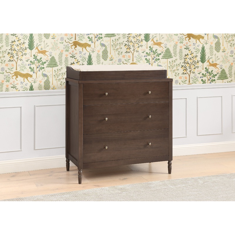 Serena 3 Drawer Dresser with Changing Top and Interlocking Drawers