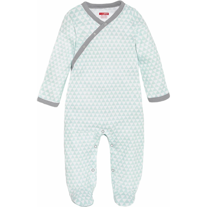 Skip Hop Petite Triangles Side-Snap Footie – Blue (9 Months)