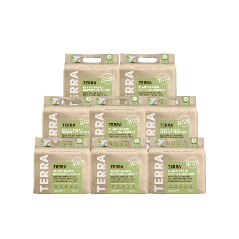 Terra Diapers Size 4 Toddler – 144 Diapers