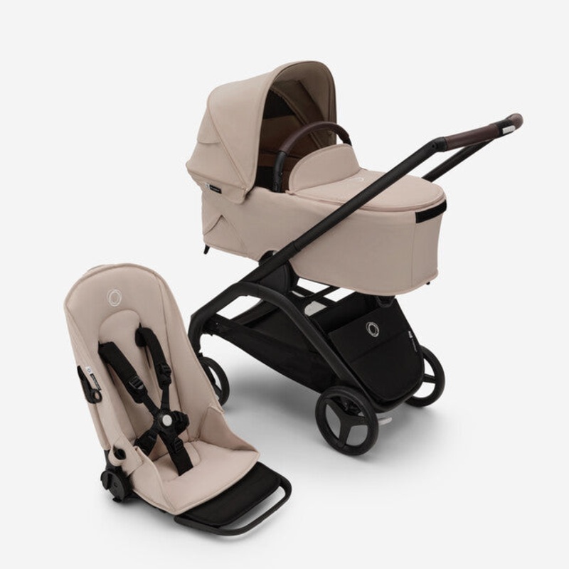 Bugaboo Dragonfly Bassinet and Seat Stroller, 2025, Black, Desert Taupe, Desert Taupe