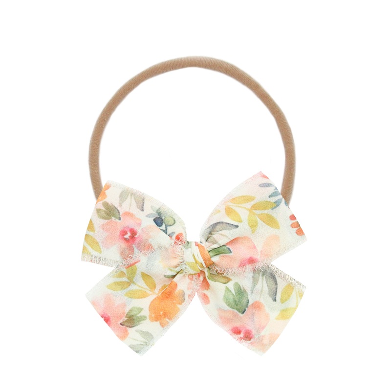 Chiffon Bow – Floral Headband