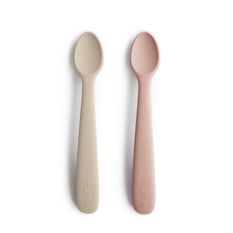 Silicone Feeding Spoons – 2 Pack – Blush/Shifting Sand