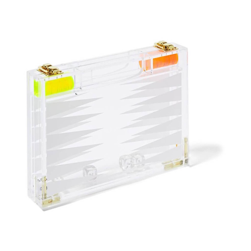 Sunnylife Mini Lucite Backgammon Neon