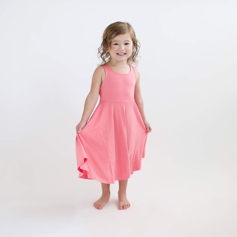 Tank Twirl Dress in Guava