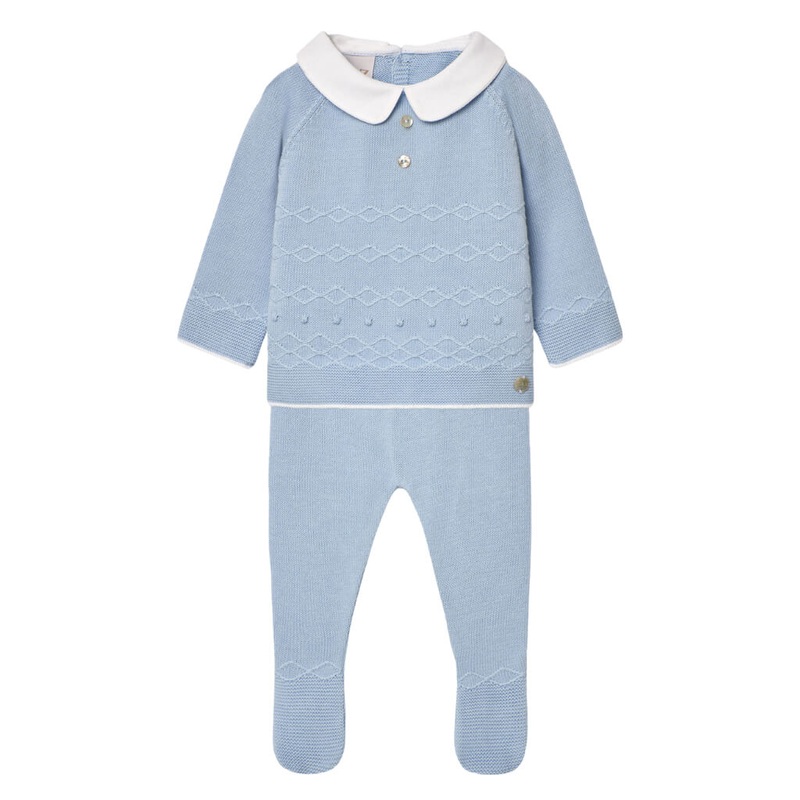 Knit Sweater Set Vento Sky Blue