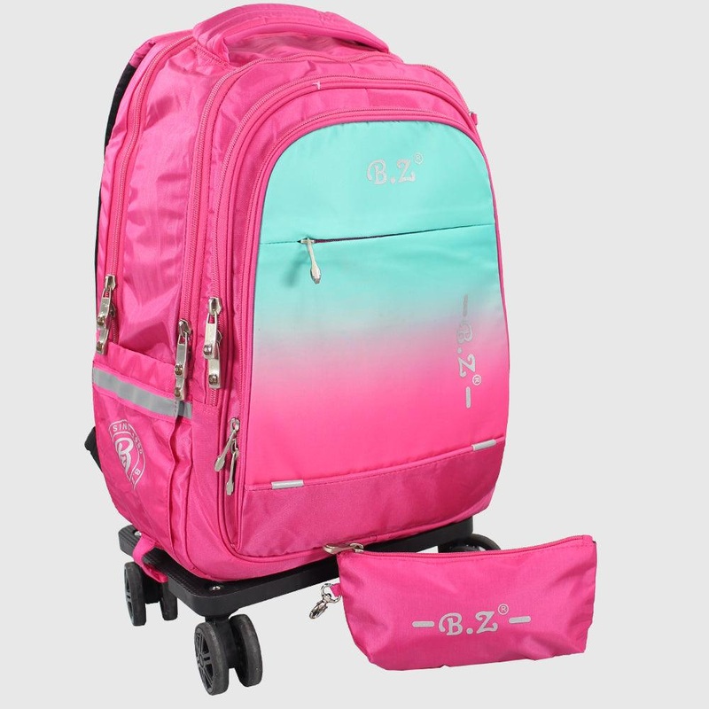 Pink 20 Inches Trolley Bag + Pencil Case