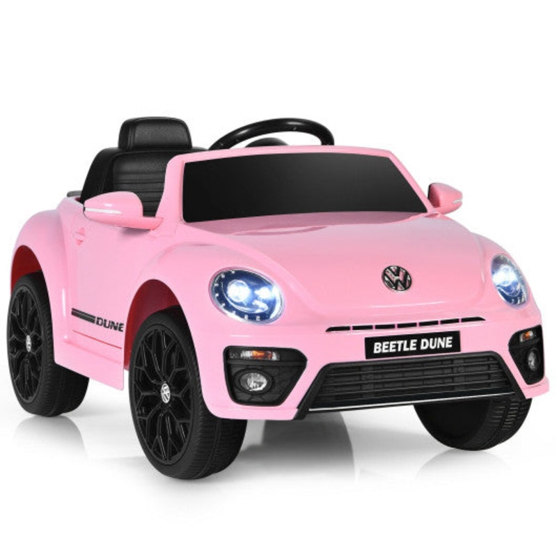 Volkswagen Beetle Kids Electric Ride on Car With Remote Control-Pink