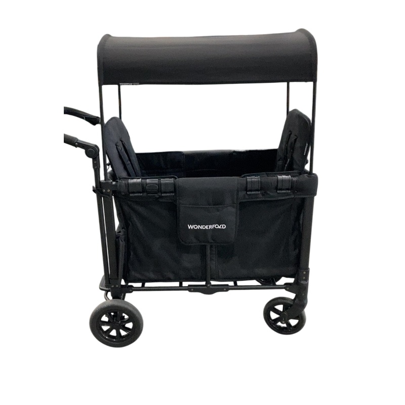 Wonderfold W2 Original Multifunctional Double Stroller Wagon, Jet Black, 2024