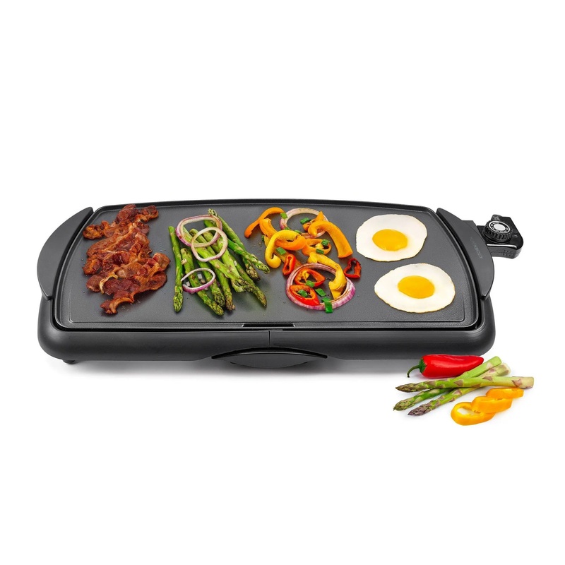 22.83″ Electric Griddle Black: Ceramic Cooking Surface (See Description)