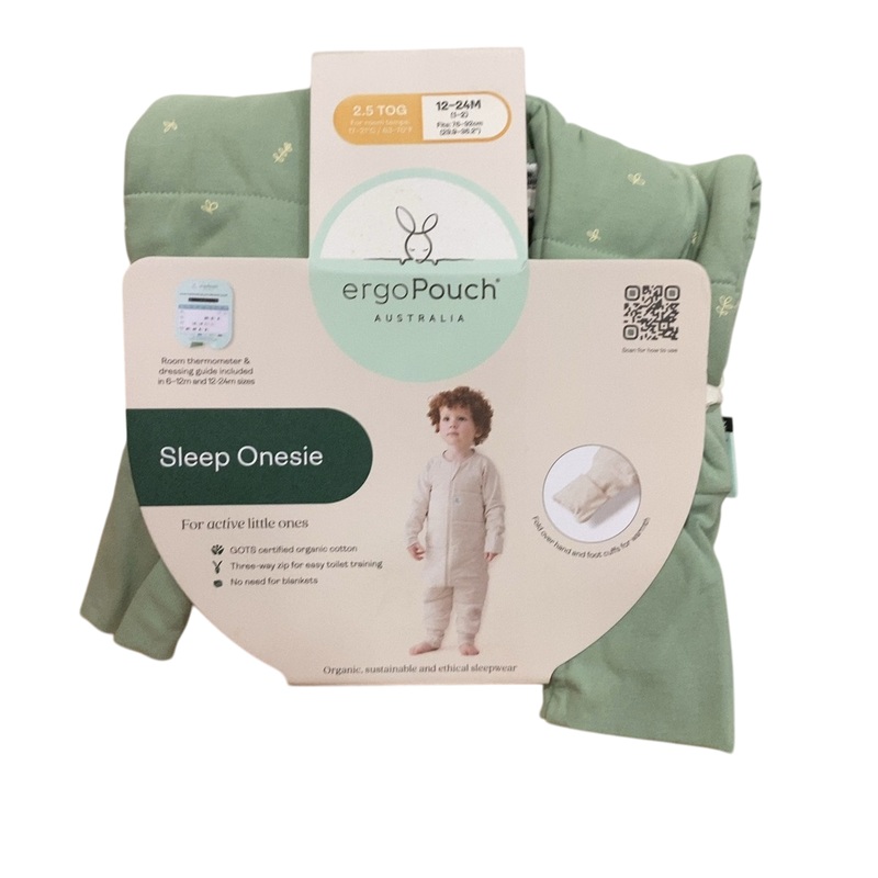 ErgoPouch Sleep Onesie, 12-24 Months, Sage, 2.5