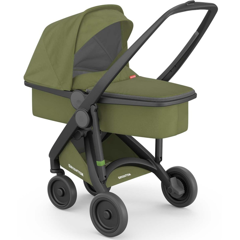 Greentom Carrycot Stroller – Black/Olive