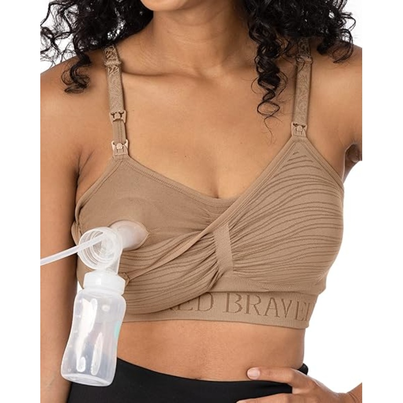 Kindred Bravely Sublime Hands-Free Pumping & Nursing Bra, Large, Latte, Regular