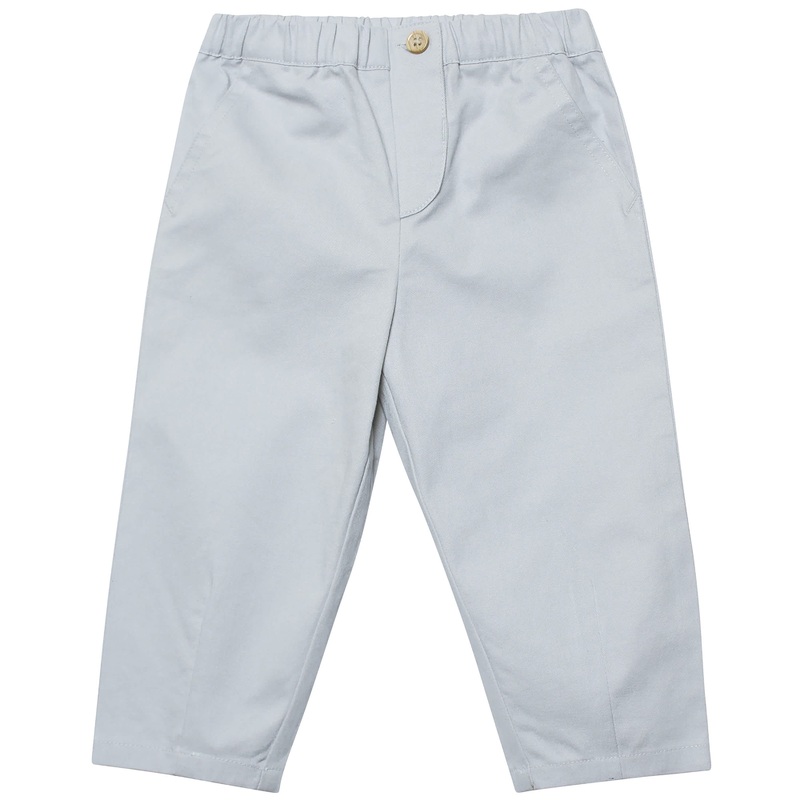Toddler Boys Gray Canvas Pants