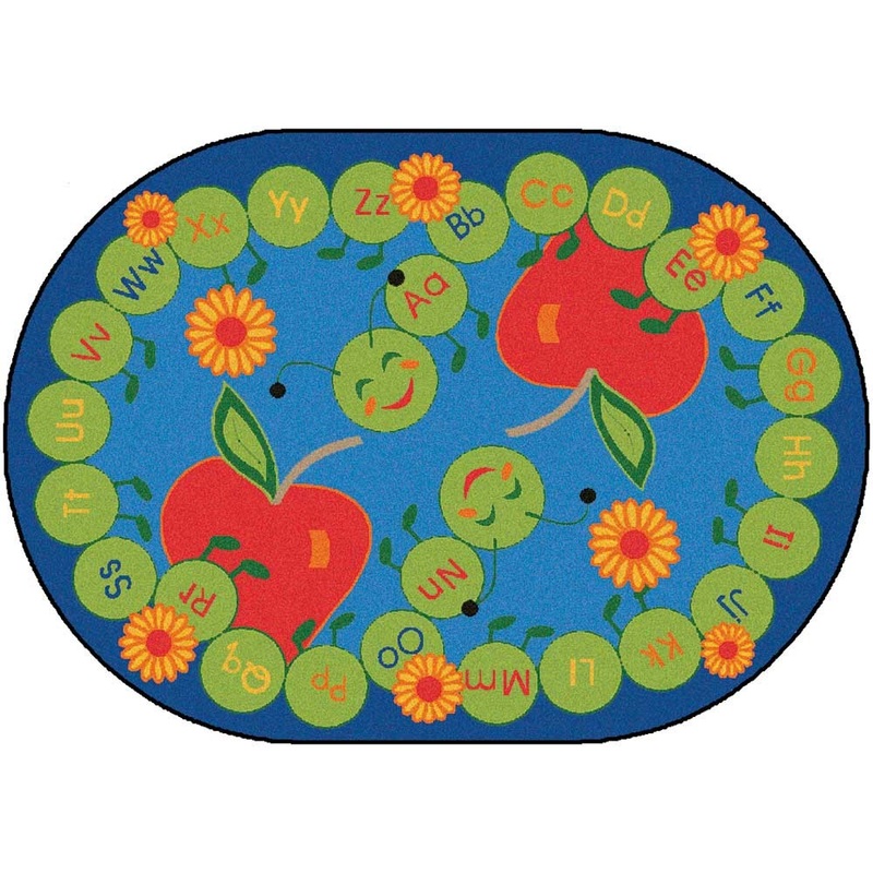 ABC Caterpillar Rug (8’3″ x 11’8″ Oval)