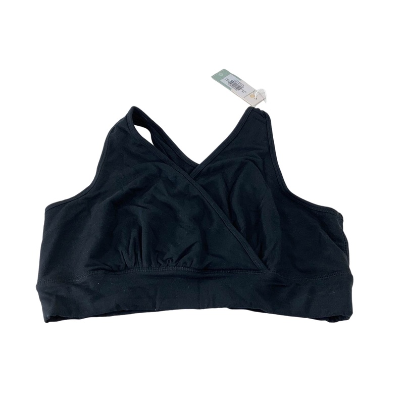 Kindred Bravely French Terry Racerback Nursing and Sleep Bra, Black, XL